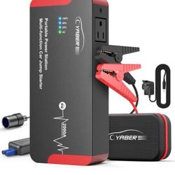 Jump Starter And Portable Power Bank Upto All Gas 8 Lit Diesel Engines