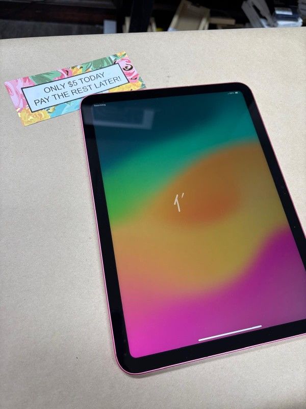 Apple IPad 10th Gen Tablet - Pay $1 today and pay the rest later -