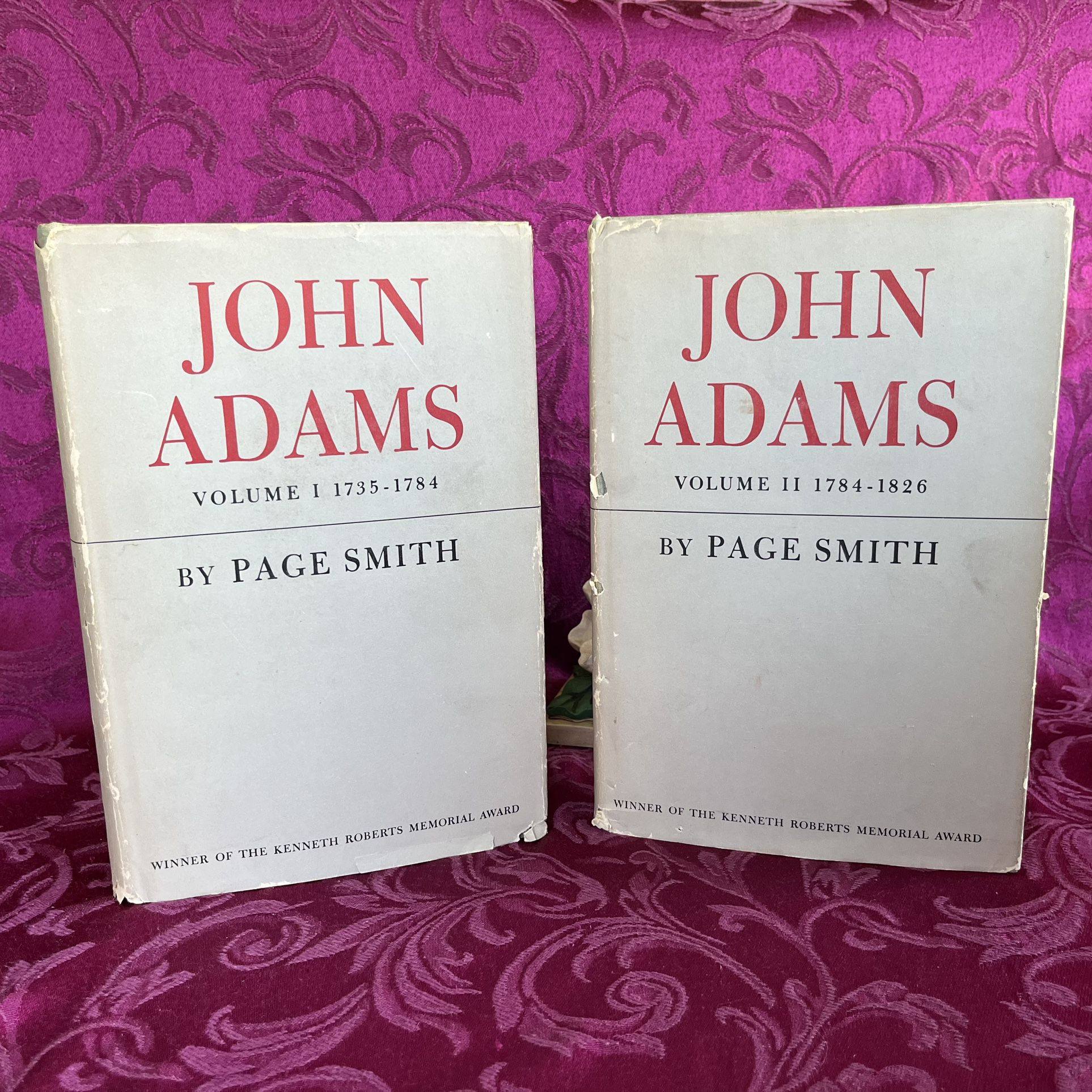 1962 Vintage Books: John Adams Vols I & 2 by Page Smith. First Edition (Stated) 