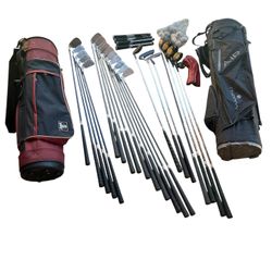 Maxfli AIR Golf Club Set Irons Woods Putters Steel Shafts 2 Bags Balls