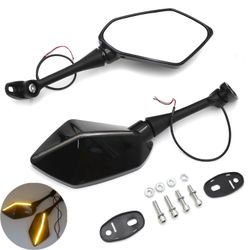 Black LED Indicator Rearview Mirror For Honda 03-22 CBR600RR 04-07 CBR1000RR PN: MT252-044-GBK