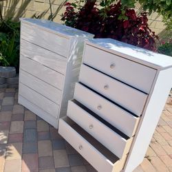 White Chest 5 Drawer Dresser New