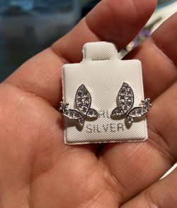 925 Sterling Silver Earrings/ Aretes Plata Ley 925