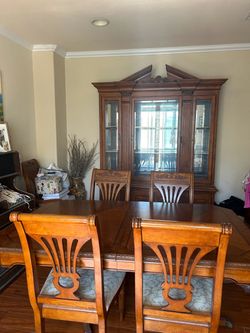 Coaster Fine Furniture Traditional 10-Piece Dining Set & Lighted China Cabinet Hutch – (Made in Vietnam)