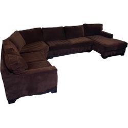 4-Piece Brown Sectional Couch Sofa *Free Delivery*