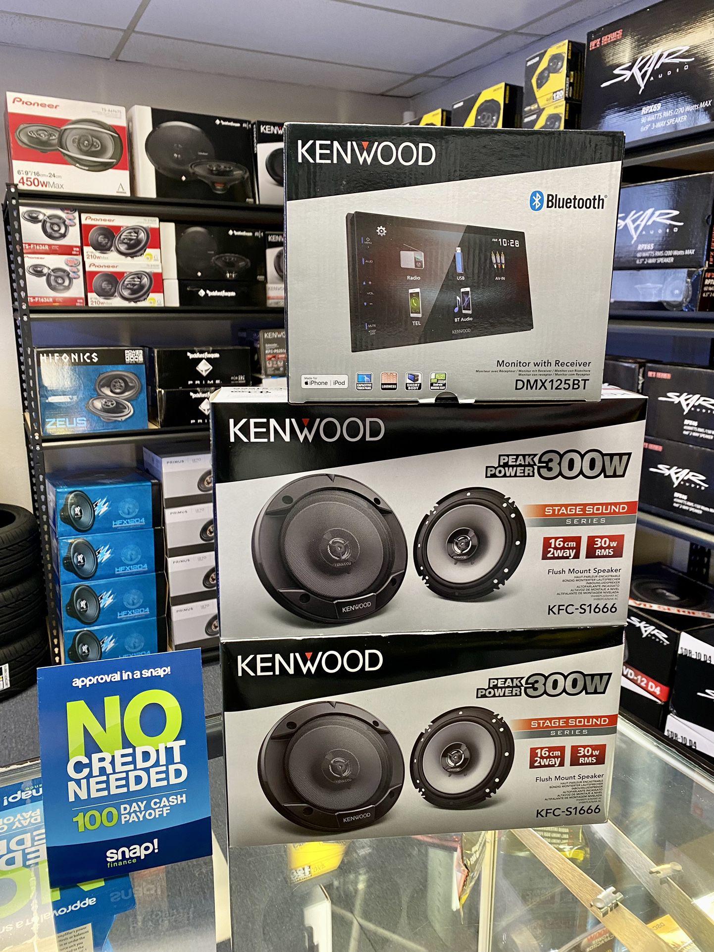 New Kenwood 6.8” Double Din Touchscreen Monitor Car Stereo Receiver + (4) Kenwood 6.5” Speakers {No Credit Easy Financing} 🔊🔥