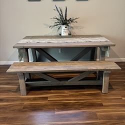 Solid Wood Farmhouse Table