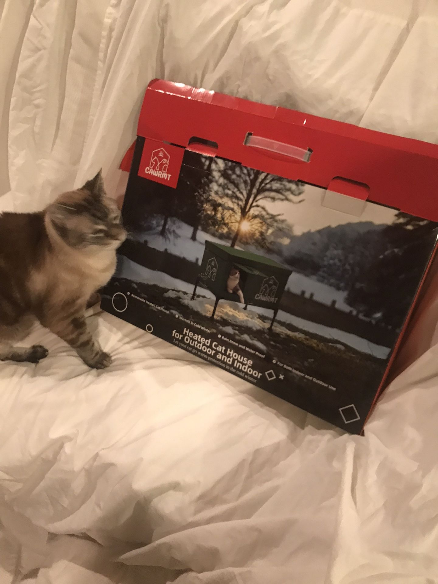 Heated outdoor / indoor cat house shelter - read description