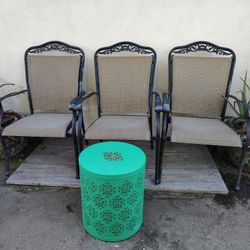 3 -Patio Chairs With Table 