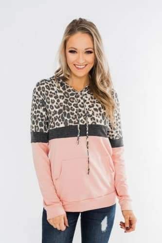 Cheetah Pull Over Hoodie, Size 2X