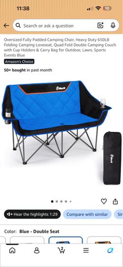 Folding Double Camping Chair