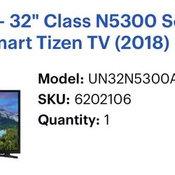Samsung 32" Class N5300 Series LED Full HD Smart Tizen TV