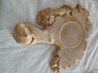 Hand-Carved Wood Burl Hanging Decorative Piece