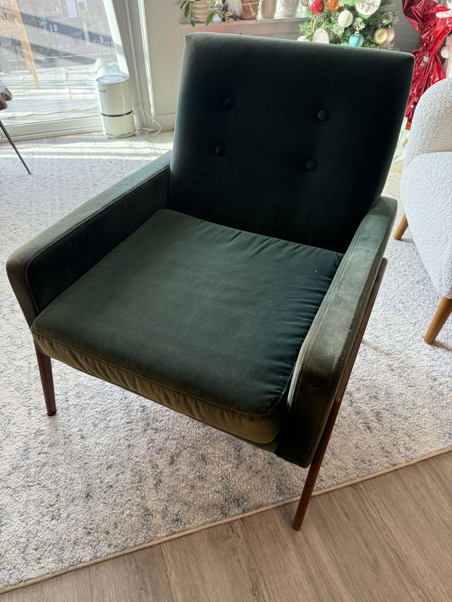 Green Velvet Armchair