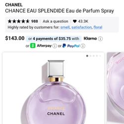 Chanel Chance Perfum 1.7oz