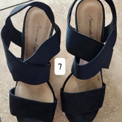 American Eagle Black Heels Size 7