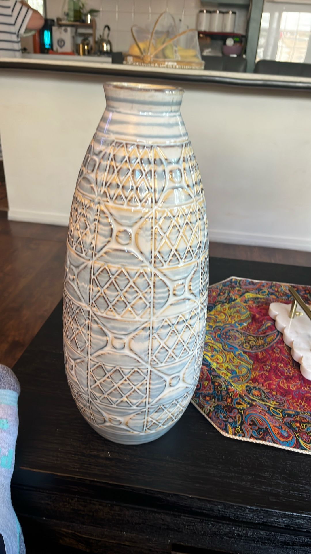 New long decorative flower vase