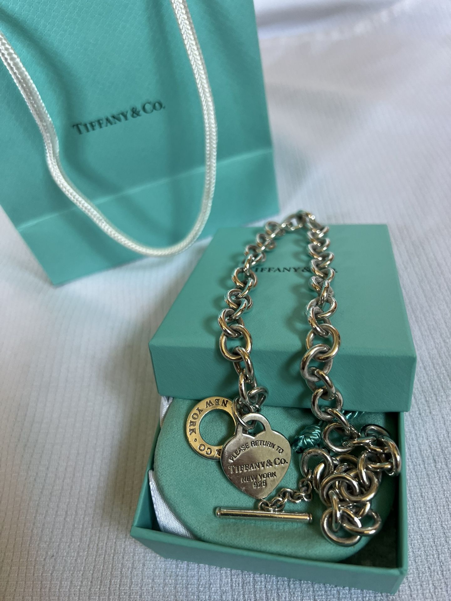 Tiffany & Co. Heart Tag Toggle Necklace.