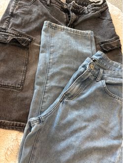 Two Pairs of Denim Jeans Bundle Med