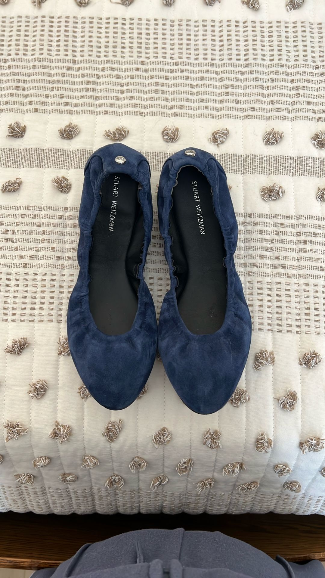 Blue Suede Stuart Weitzman Flats Size 7