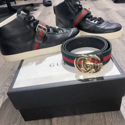Original Gucci Shoes and Belt (See Details)