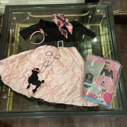 Miss Sock Hop 50s Poodle Skirt Child Kids Costume - Size Medium 