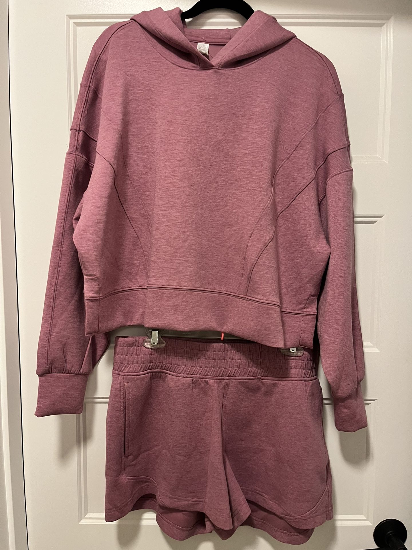 Matching Fleece Sweatshirt & Shorts Set
