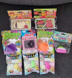 Lot of Squishy Fidget Stress Toys, Scented JELL-O, Gum Drop, Taba-licious etc.