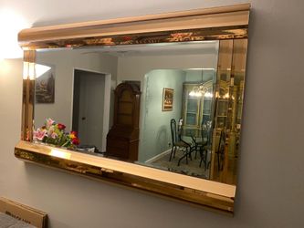 Golden Large Living Room Mirror