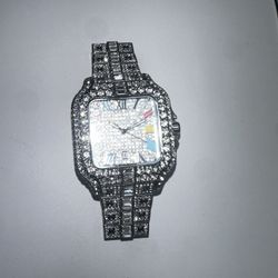 Iced Out Stainless Steel Watch