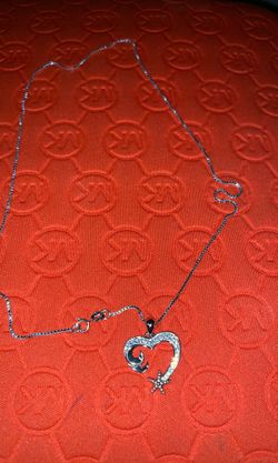 Heart, and Sea Star Open Pendant CZ Diamond Necklace, STAMPED ITALY S925 - real sterling Italian silver!!!
