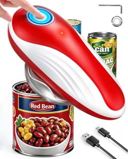 New Rechargeable Electric Can Opener with Replaceable Blade & Smooth Edge One Touch Automatic Can Opener with Magnetic Lid Pickup, Hands Free Kitchen 