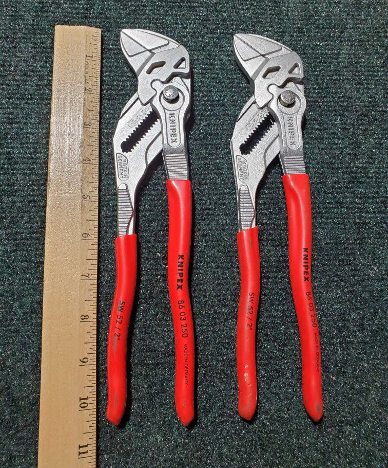 2 Pair - Knipex Adjustable Pliers 86 03 250 Wrench 