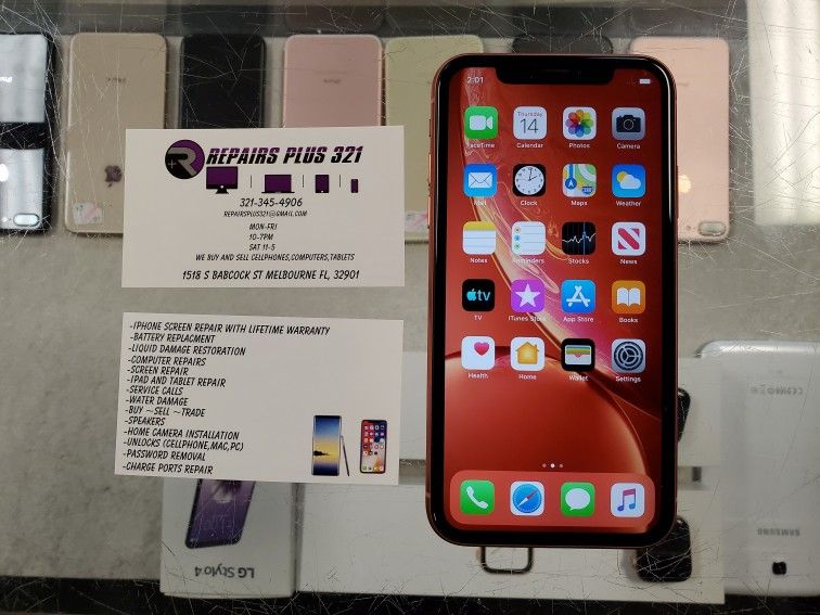 Unlocked Coral iPhone XR 64gb