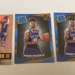 Lot Of 3 NBA Sacramento Kings Frank Mason III Rookie Cards