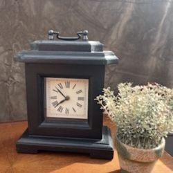 Chunky Wooden Clock   11” tall x 9” wide  $30