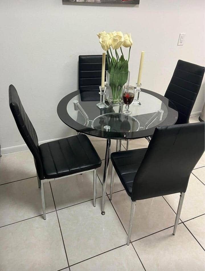 Juego De Comedor De 4 Sillas