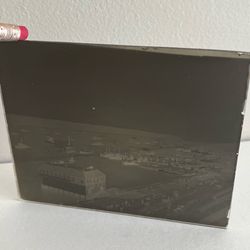 Antique Glass Plate Negative Hudson River Boats NY Early 1900s 5 X 4in