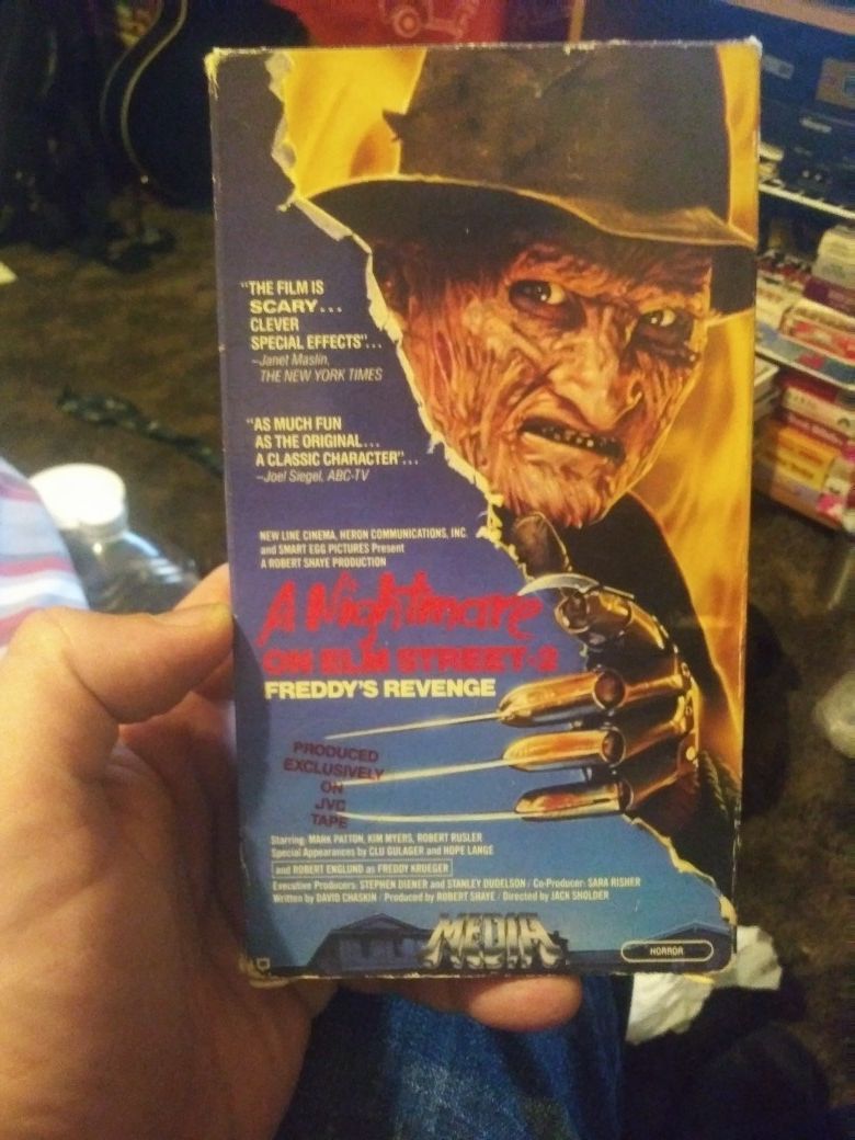 Nightmare on elm street pt 2 vhs in original sleeve!