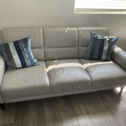 Leather Gray Sofa