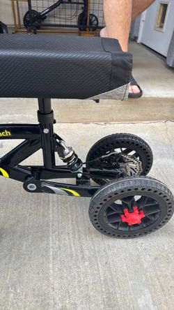 - KNEE scooter  350 lb weight capacity. All Terrain model. Lightly used Shock Absorber