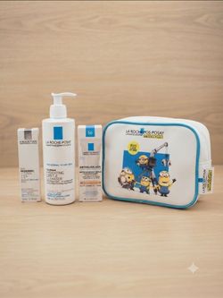 ​La Roche-Posay Skincare Bundle Cleanser, Retinol Eye Face, Serum + Minions Bag