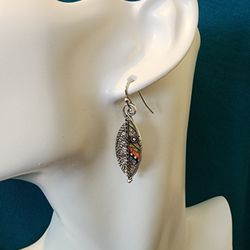 Silver Leaf Earrings 