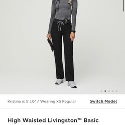 women's Black Livingston™ High Waisted - Basic Scrub Pants - XXS / Black