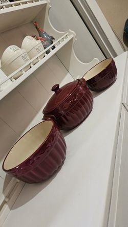  Home Interior Design Burgandy 3 Pieces 