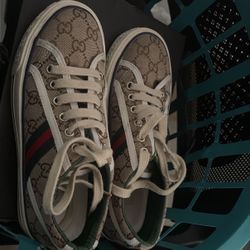 Tennis 1977 logo-embroidered GG canvas sneakers