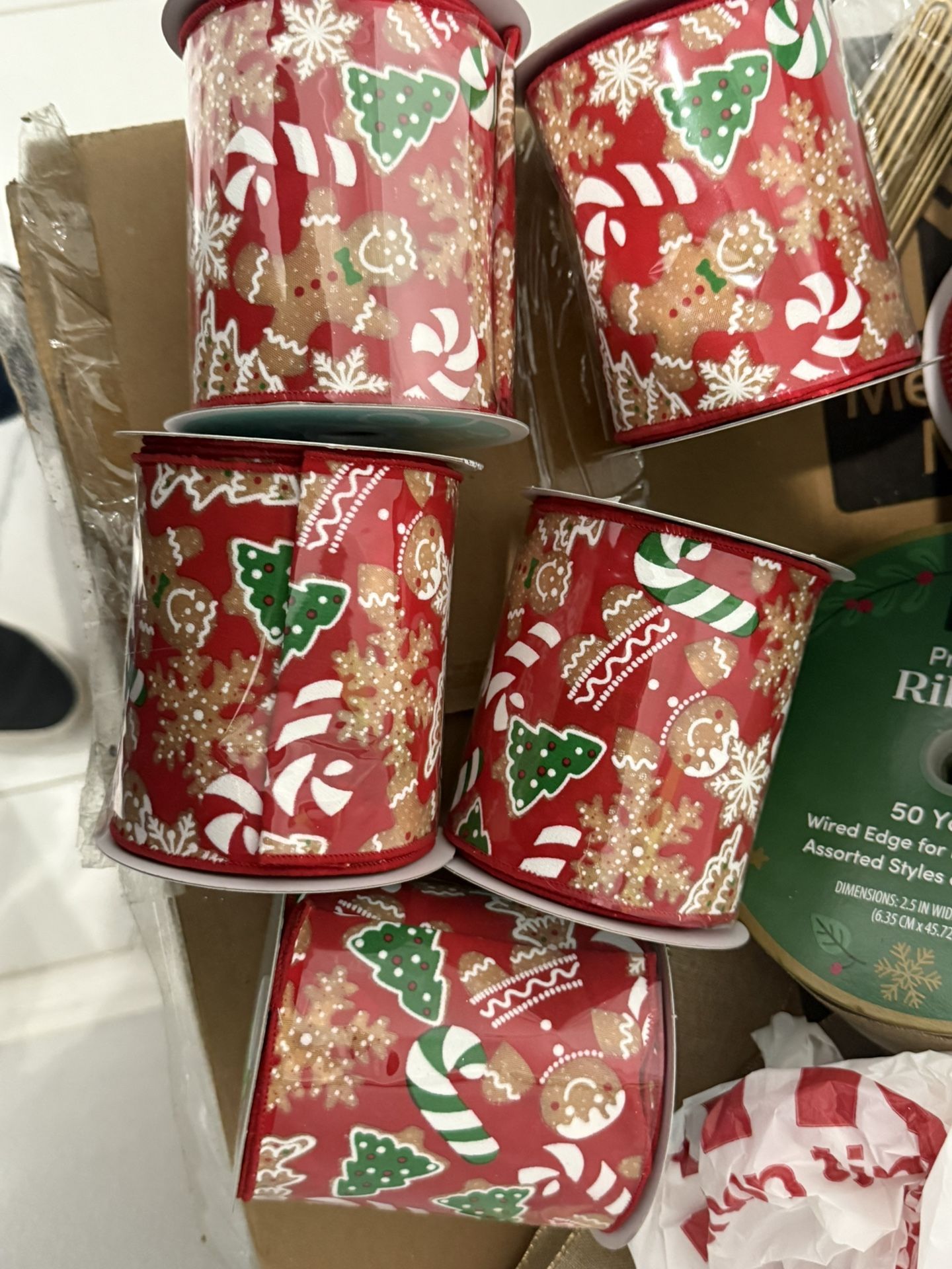 Gingerbread Wired Ribbon