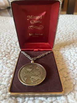 Pisces Minted Coin Pendant Necklace