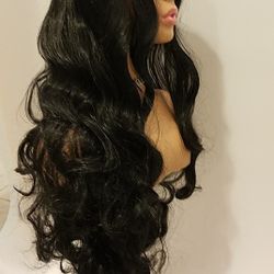Long Black Wavy Wig