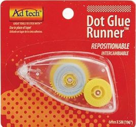 Ad Tech 1/4 Inch x196 Inch Glue Dot Runner - (10 Pack)